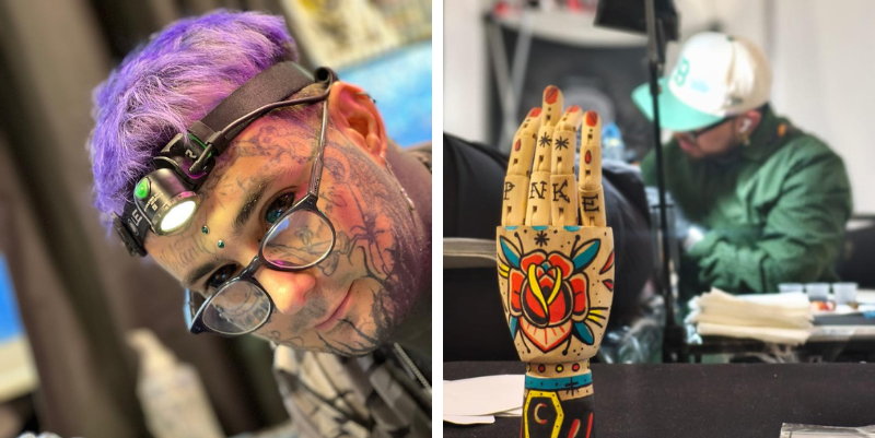 Alien y Panke OM, embajadores de Neek’dna, tatuaron en vivo durante BC6